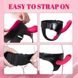 Vibrating Strap-On Dildo With Remote Control