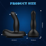 4IN1 Unisex Wiggling Prostate Massager Strap-On Dildo Anal Vibrator With Remote Control & Suction Cup